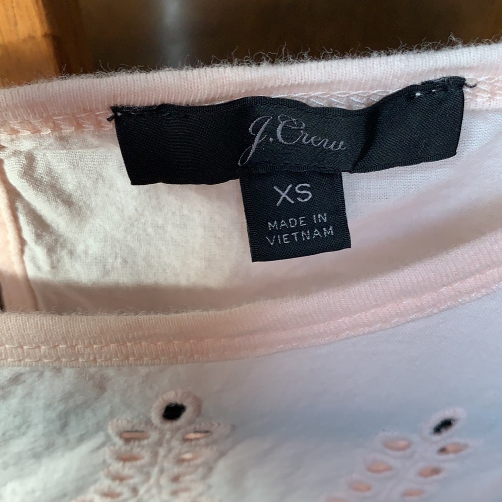 J Crew Eyelet Flutter Sleeve Top - image 2